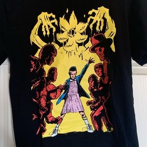 Black Stranger Things t shirt. Medium but a bit snug.